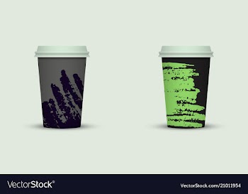 Watercolor take away coffee cup creative design vector image