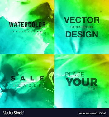 Watercolor template for your text vector image
