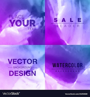 Watercolor template for your text vector image