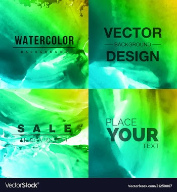 Watercolor template for your text vector image