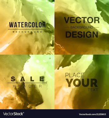 Watercolor template for your text vector image