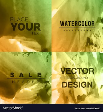 Watercolor template for your text vector image