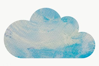 Watercolor textured paper cloud sticker design element | Free  transparent png - 2347637
