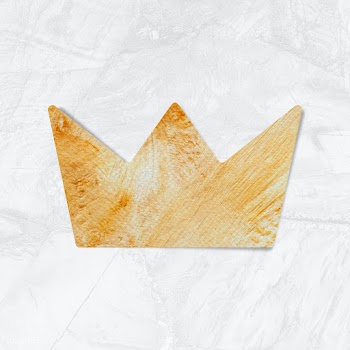 Watercolor textured paper crown design element | Free  illustration - 2347480