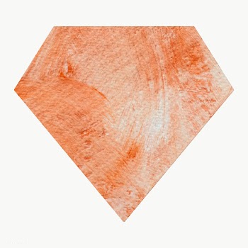 Watercolor textured paper diamond shaped sticker design element | Free  transparent png - 2347259