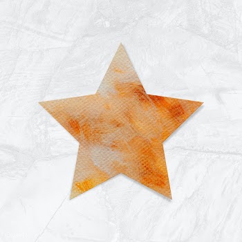 Watercolor textured paper star design element | Free  illustration - 2347402