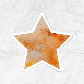 Watercolor textured paper star sticker design element | Free  illustration - 2347351