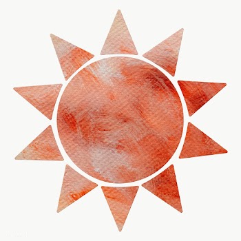 Watercolor textured paper sun sticker design element | Free  transparent png - 2347611
