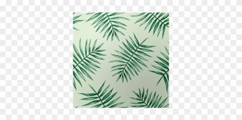 Watercolor Tropical Palm Leaves Seamless Pattern - Bungalow Rose Pinyon 4 Door Sideboard