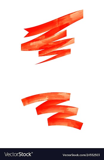 Watercolor vintage flags garlands set in party vector image