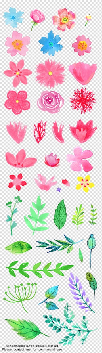 Watercolor vintage flowers , assorted-color petaled flowers transparent background PNG clipart