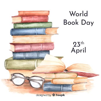 Watercolor world book day background Free Vector
