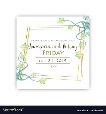 Watercolor wreath frame flowers invitation vector image