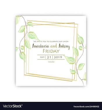Watercolor wreath frame flowers invitation vector image