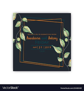 Watercolor wreath frame flowers invitation vector image