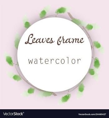 Watercolor wreath frame flowers invitation vector image