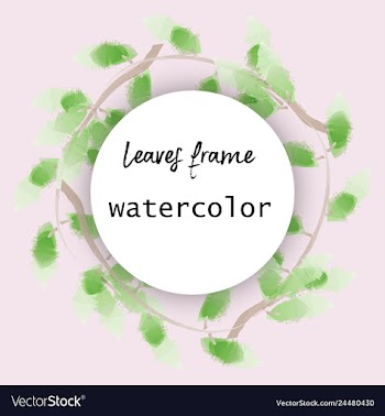 Watercolor wreath frame flowers invitation vector image