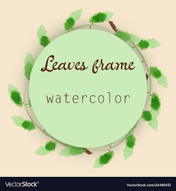 Watercolor wreath frame flowers invitation vector image
