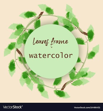 Watercolor wreath frame flowers invitation vector image