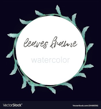 Watercolor wreath frame flowers invitation vector image