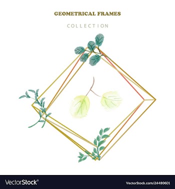 Watercolor wreath frame flowers invitation vector image