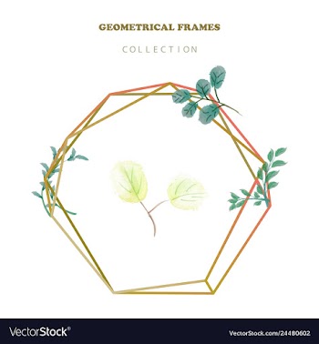 Watercolor wreath frame flowers invitation vector image