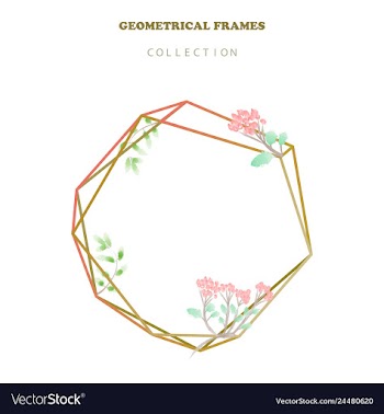 Watercolor wreath frame flowers invitation vector image