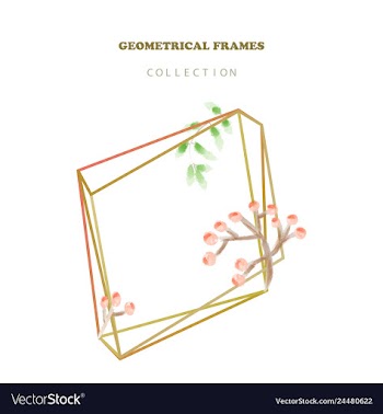 Watercolor wreath frame flowers invitation vector image