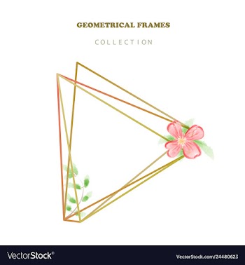 Watercolor wreath frame flowers invitation vector image