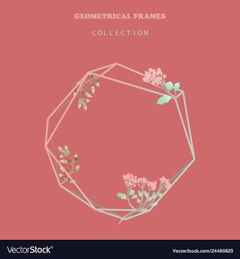Watercolor wreath frame flowers invitation vector image