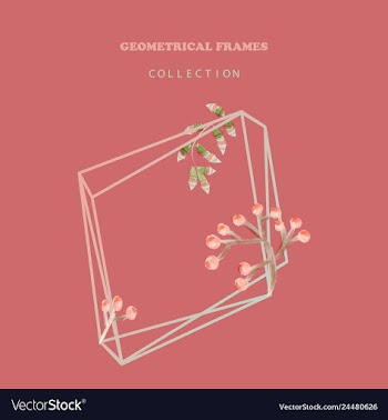 Watercolor wreath frame flowers invitation vector image