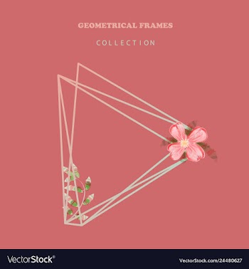 Watercolor wreath frame flowers invitation vector image