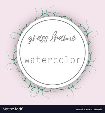 Watercolor wreath frame flowers invitation vector image