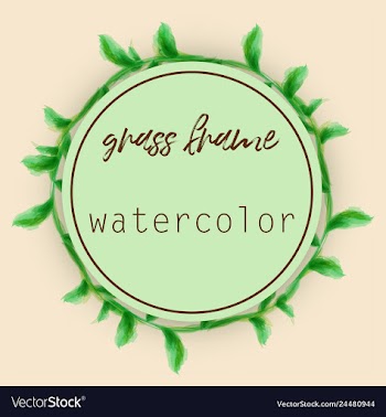 Watercolor wreath frame flowers invitation vector image