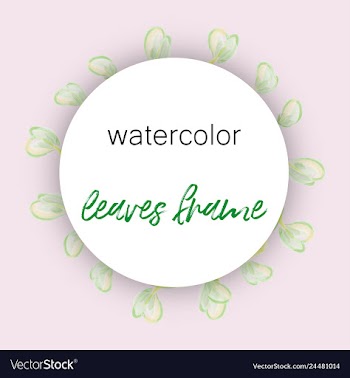 Watercolor wreath frame flowers invitation vector image