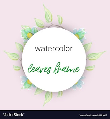 Watercolor wreath frame flowers invitation vector image