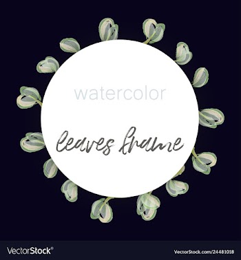 Watercolor wreath frame flowers invitation vector image