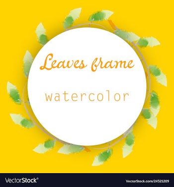 Watercolor wreath frame flowers invitation vector image