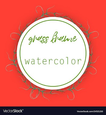 Watercolor wreath frame flowers invitation vector image