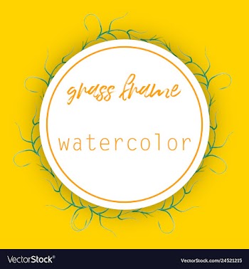 Watercolor wreath frame flowers invitation vector image