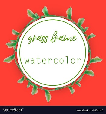 Watercolor wreath frame flowers invitation vector image
