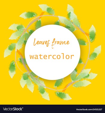 Watercolor wreath frame flowers invitation vector image