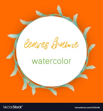 Watercolor wreath frame flowers invitation vector image