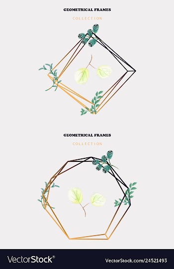 Watercolor wreath frame flowers invitation vector image