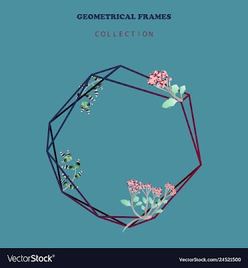 Watercolor wreath frame flowers invitation vector image