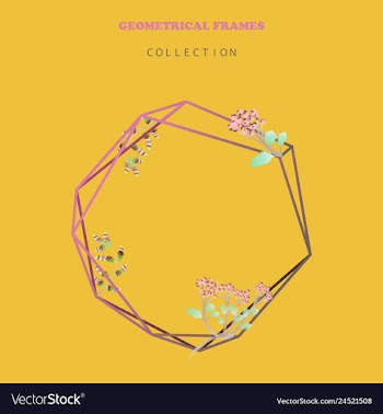 Watercolor wreath frame flowers invitation vector image