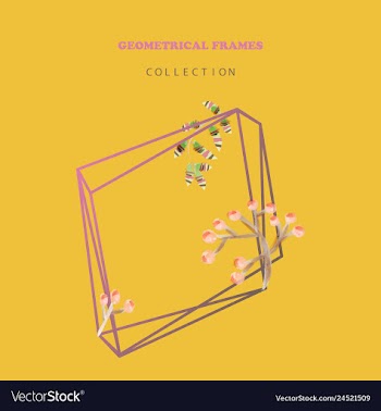 Watercolor wreath frame flowers invitation vector image