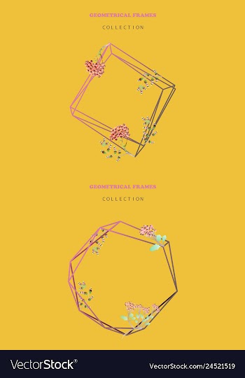 Watercolor wreath frame flowers invitation vector image