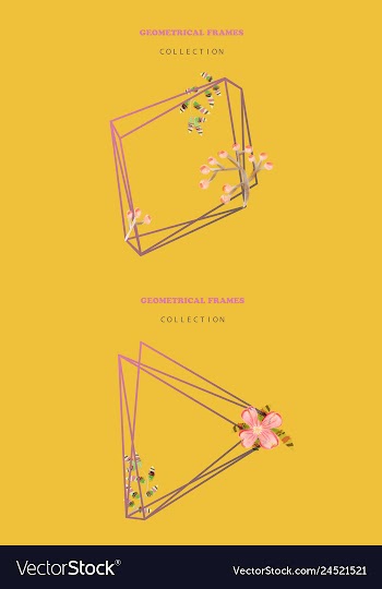 Watercolor wreath frame flowers invitation vector image