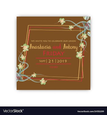 Watercolor wreath frame flowers invitation vector image